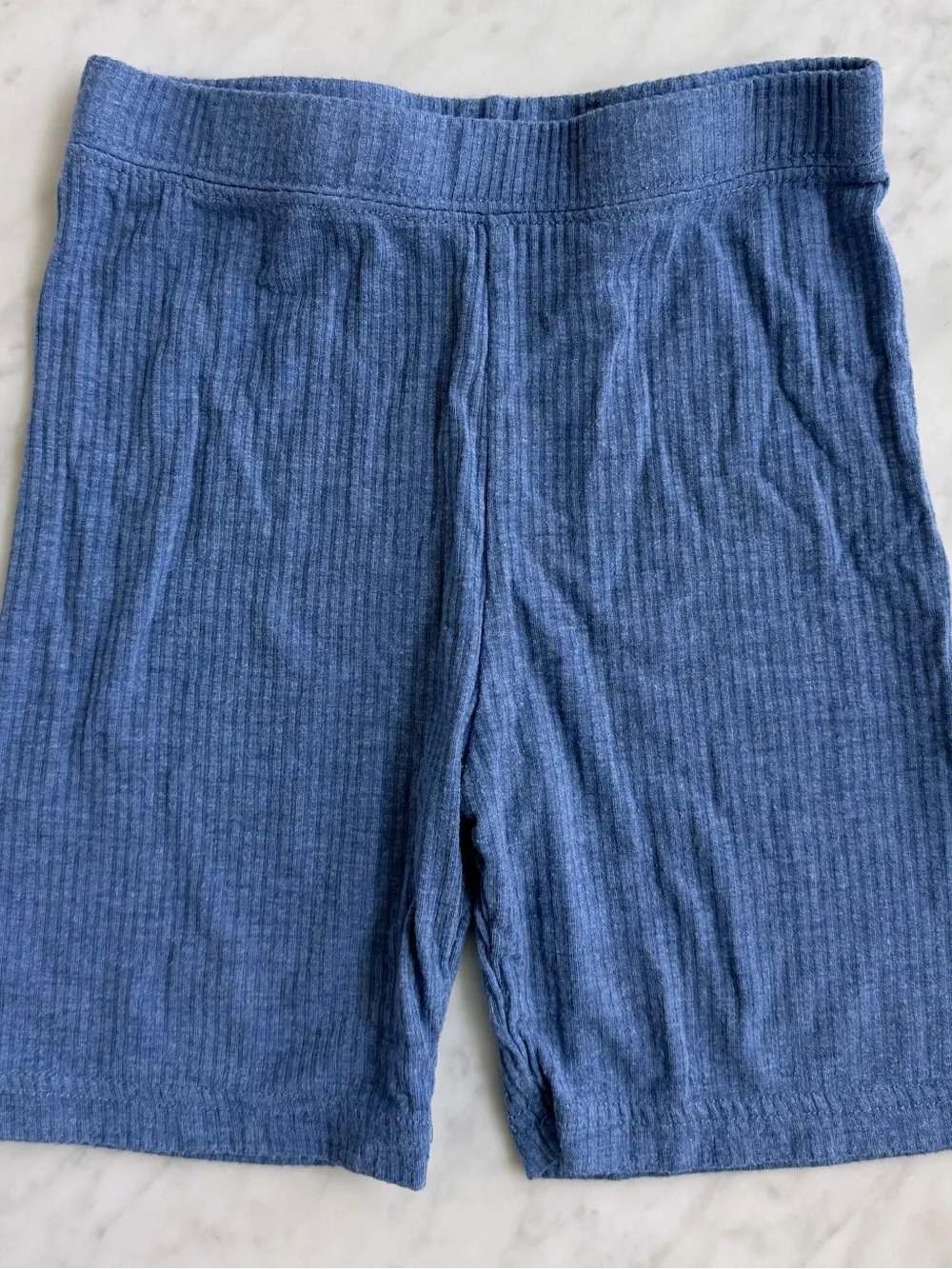 Little Sleepies Blue Ribbed Short Sleeve Pajama Set